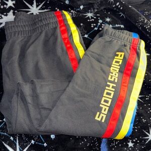 Adidas x Lego Kids Black Joggers with Multicolor Stripes